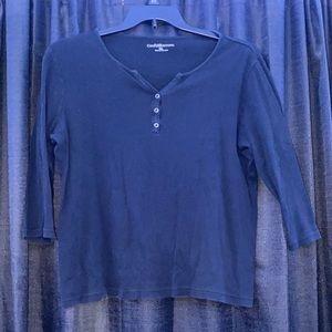 Croft&Barrow, XL, black snap button shirt